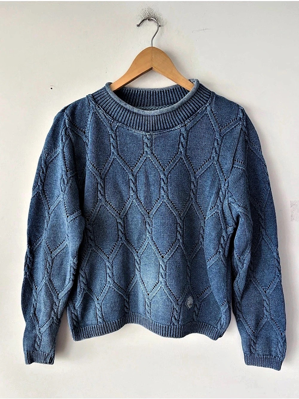 Blue Willis Denmark Women’s Cable Knit Sweater Size M